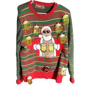 Spencer’s Christmas Light-Up Ugly Sweater Men’s Medium — Casual, Cozy, Season
